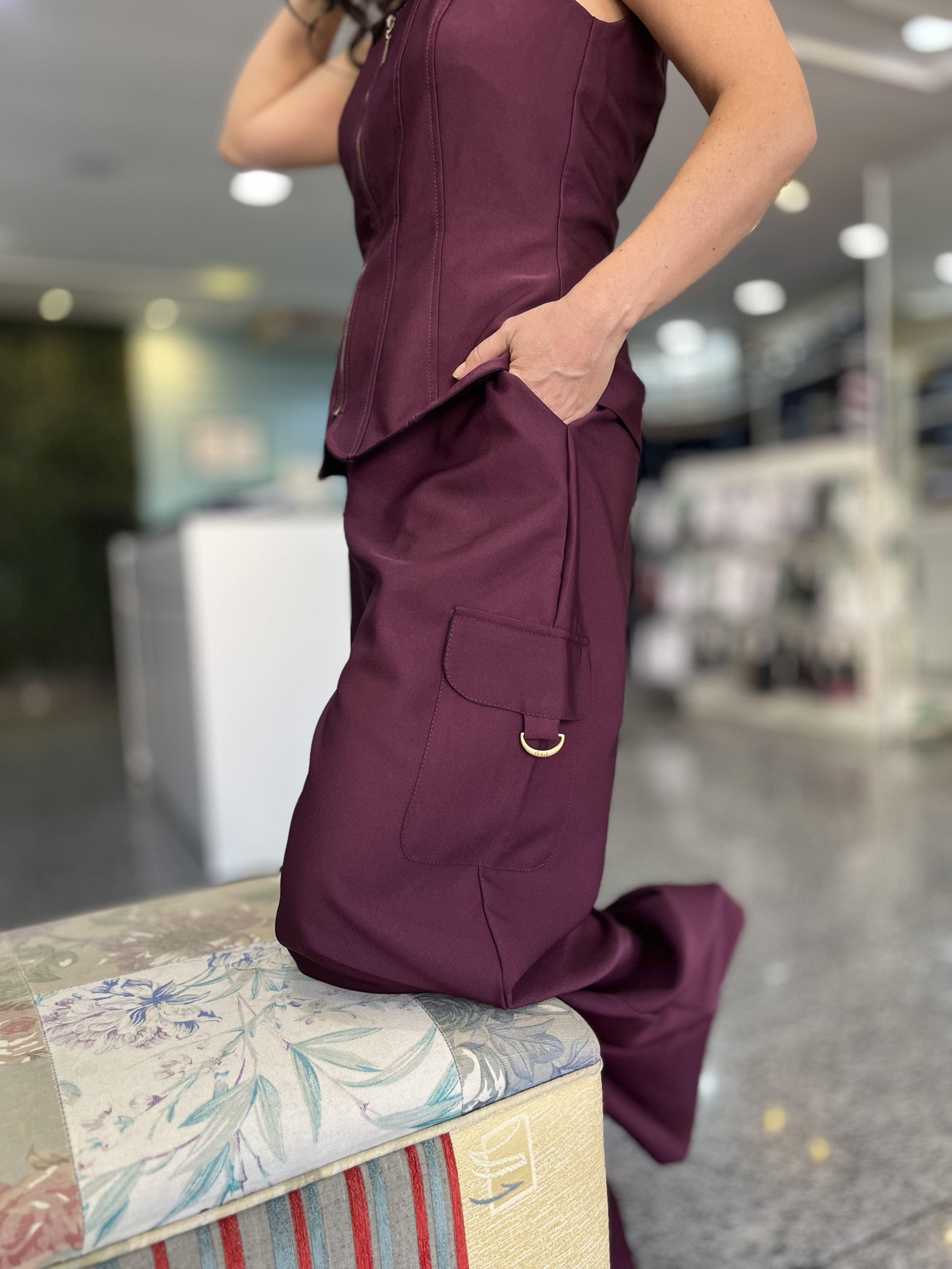 Conjunto Vinho Pantalona