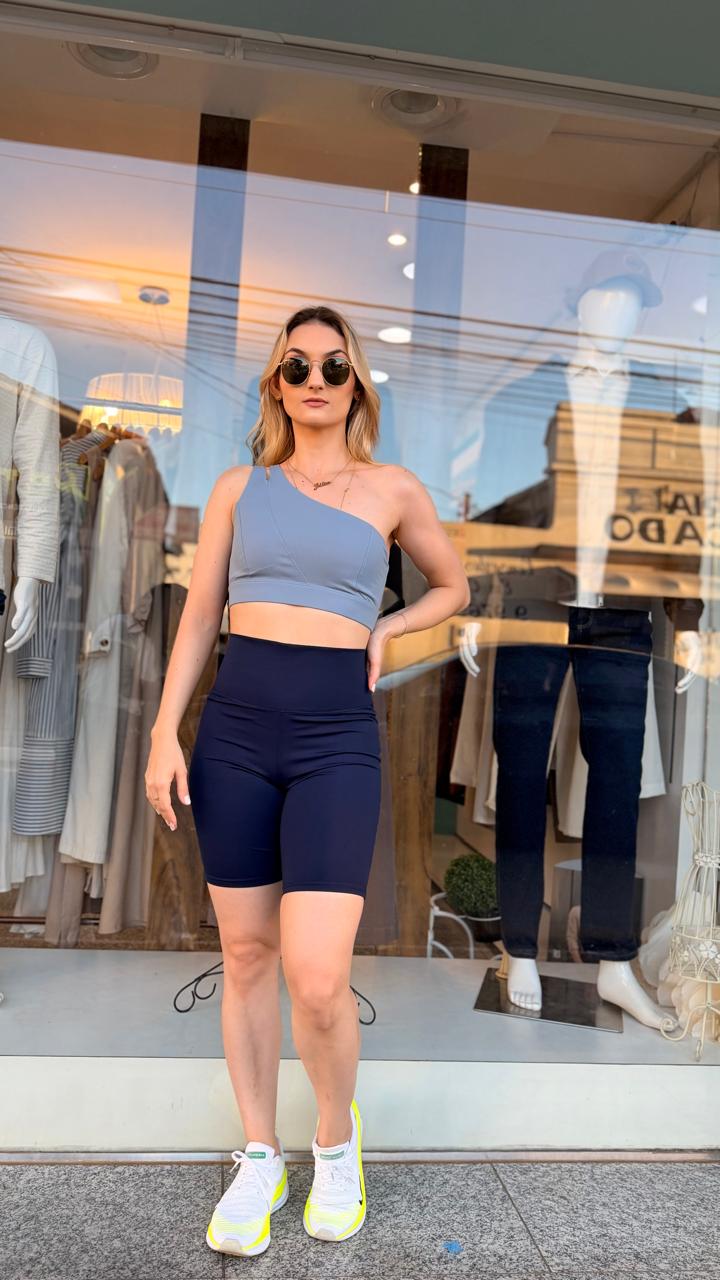 Conjunto fittnes short azul top